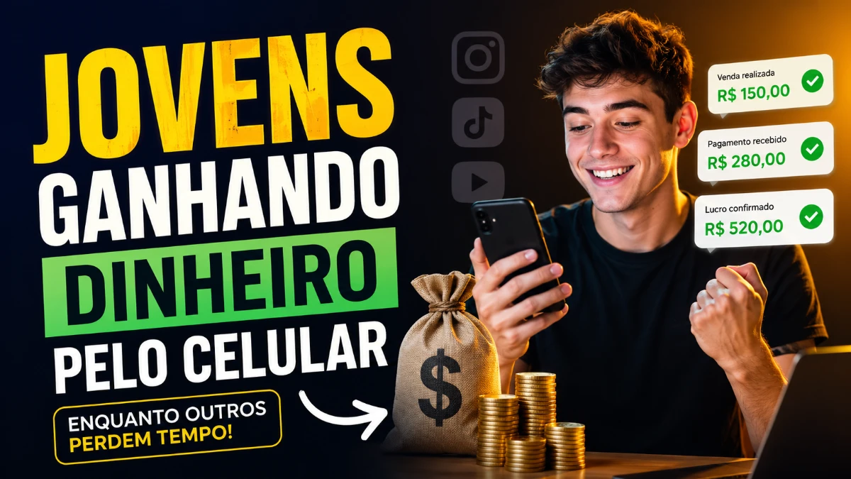 Enquanto você perde tempo no celular, alguém da sua idade já está ganhando dinheiro