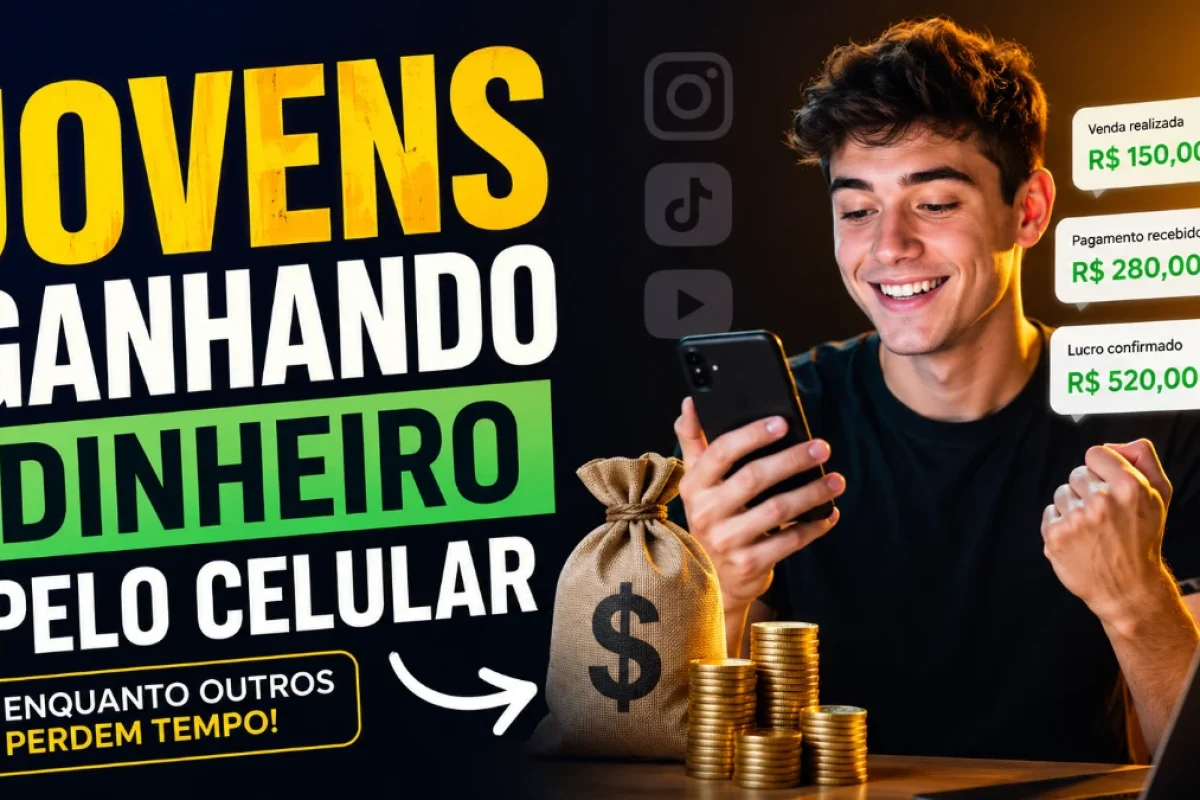 Enquanto você perde tempo no celular, alguém da sua idade já está ganhando dinheiro